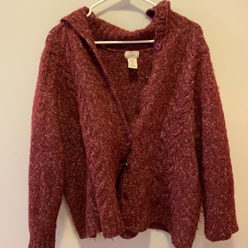 Orange/Red Button Up Cardigan
